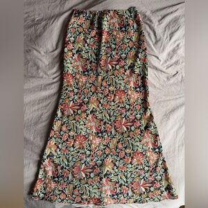 Vintage Floral Midi Skirt